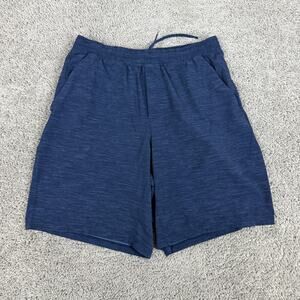 Lululemon Pace Breaker Shorts Mens Large Blue Lined Athletic Running Pockets
